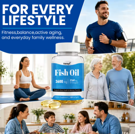 Omega-3 Fish Oil — 2,160 mg EPA+DHA per serving — in use