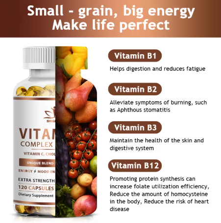 Vitamin B Complex + C, Choline & Inositol — 120 Capsules — product details