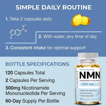 NMN 500 mg per serving — 120 Capsules — product details