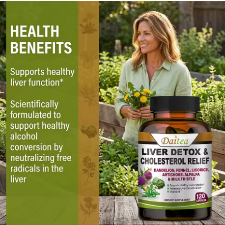 Liver Support — Dandelion, Artichoke, Milk Thistle & Alfalfa — in use