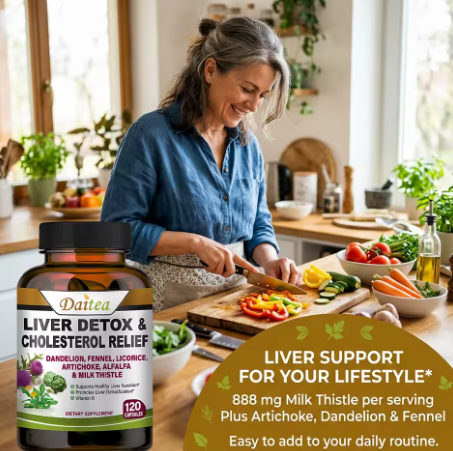 Liver Support — Dandelion, Artichoke, Milk Thistle & Alfalfa — in use