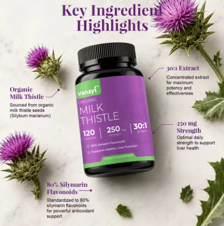 Milk Thistle 250 mg — 30:1 Extract, 80% Silymarin — product details