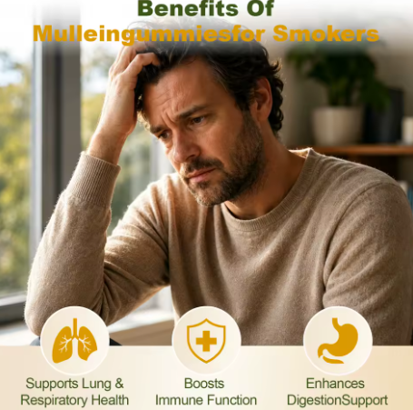 Mullein Leaf Gummies 2,000 mg — in use
