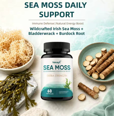 Sea Moss with Burdock Root & Bladderwrack — 120 Capsules — product details