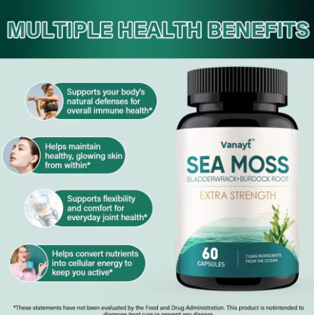 Sea Moss with Burdock Root & Bladderwrack — 120 Capsules — product details