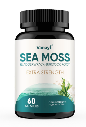 Sea Moss with Burdock Root & Bladderwrack — 120 Capsules — product bottle