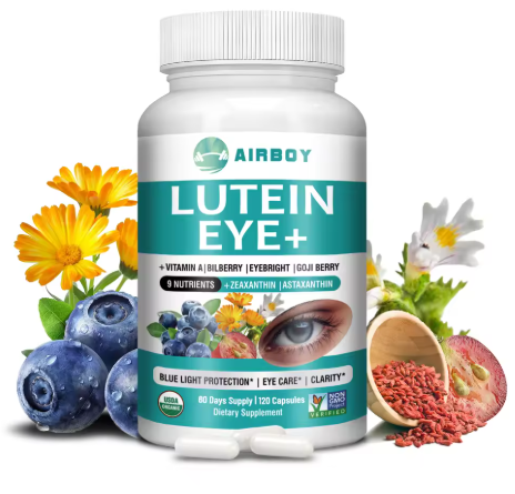 Lutein eye complex bottle with bilberry and marigold