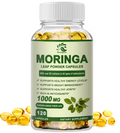 Moringa leaf powder capsules 1000 mg bottle