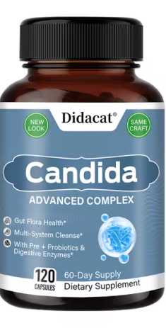 Candida Advanced Complex with pre and probiotics, 120 capsule bottle
