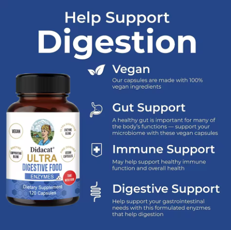 Ultra Digestive Enzymes, vegan capsules with gut, immune and digestive support