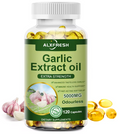 Garlic extract oil 5000 mg odourless, 120 capsule bottle