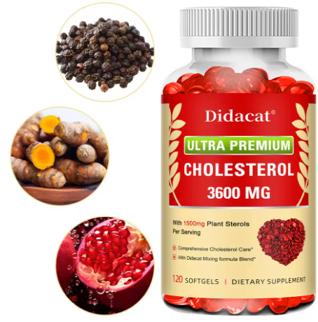 Cholesterol formula 120 softgels with turmeric, black pepper and pomegranate