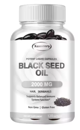Black seed oil 2000 mg, potent liquid capsules