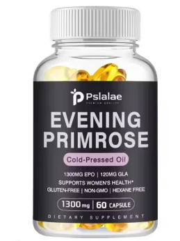 Evening primrose cold-pressed oil 1300 mg, 60 capsule bottle