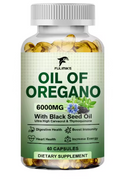 Oil of oregano 6000 mg with black seed oil, 120 capsule bottle