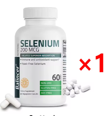 Selenium 200 mcg, 60 capsule bottle