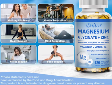 Magnesium glycinate with zinc: bone, muscle, heart, mind and stress support