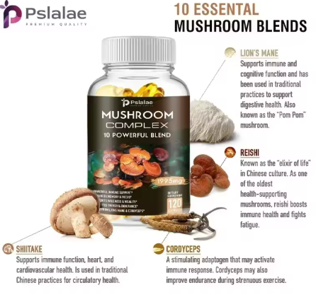 The ten mushrooms named, with what each is traditionally used for