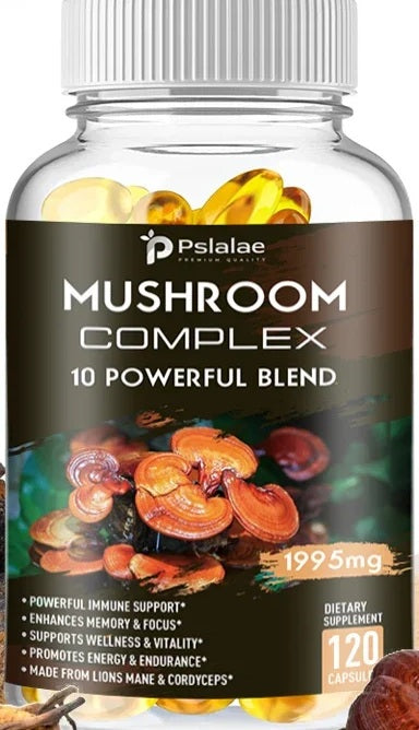 Mushroom complex 10 blend, 120 capsule bottle